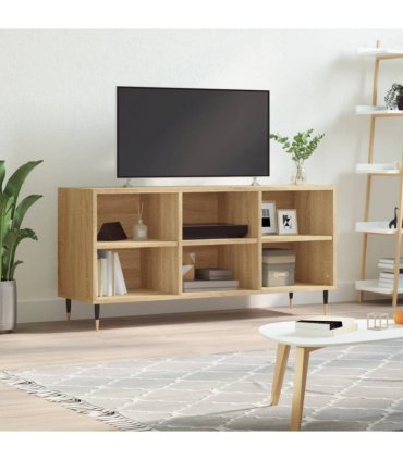 vidaXL TV Cabinet Sonoma Oak 103.5x30x50 cm Engineered Wood