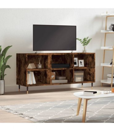 vidaXL TV Cabinet Smoked Oak 103.5x30x50 cm Engineered Wood