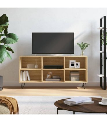 vidaXL TV Cabinet Sonoma Oak 103.5x30x50 cm Engineered Wood — V0672041040