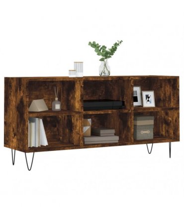 vidaXL TV Cabinet Smoked Oak 103.5x30x50 cm Engineered Wood — V0672041041