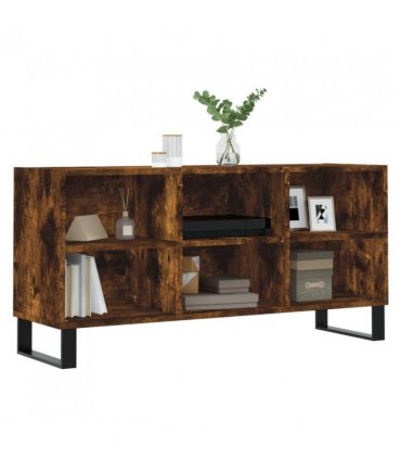 vidaXL TV Cabinet Smoked Oak 103.5x30x50 cm Engineered Wood — V0672041054