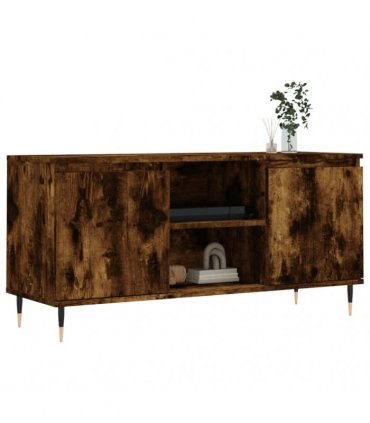 vidaXL TV Cabinet Smoked Oak 104x35x50 cm Engineered Wood