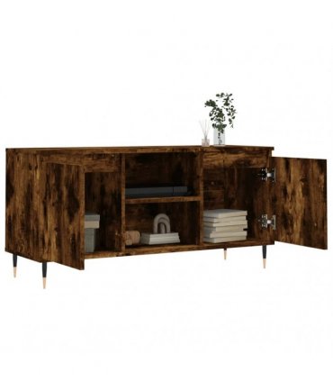 vidaXL TV Cabinet Smoked Oak 104x35x50 cm Engineered Wood