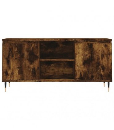 vidaXL TV Cabinet Smoked Oak 104x35x50 cm Engineered Wood