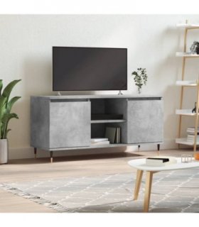 vidaXL TV Cabinet Concrete Grey 104x35x50 cm Engineered Wood