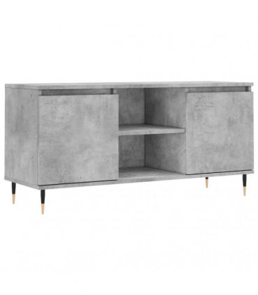 vidaXL TV Cabinet Concrete Grey 104x35x50 cm Engineered Wood
