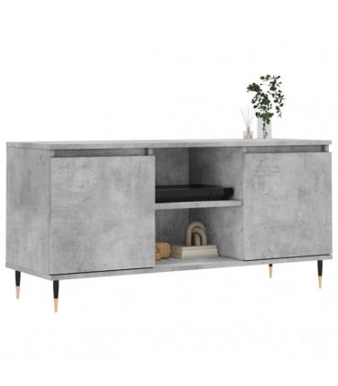 vidaXL TV Cabinet Concrete Grey 104x35x50 cm Engineered Wood