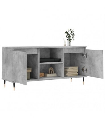 vidaXL TV Cabinet Concrete Grey 104x35x50 cm Engineered Wood