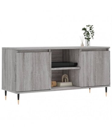 vidaXL TV Cabinet Grey Sonoma 104x35x50 cm Engineered Wood