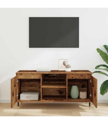 vidaXL TV Cabinet Old Wood 104 x 35 x 50 cm Engineered Wood