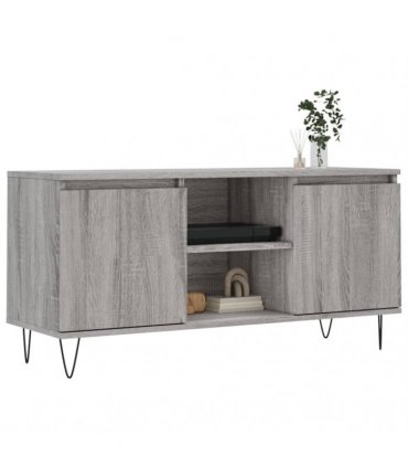 vidaXL TV Cabinet Grey Sonoma 104x35x50 cm Engineered Wood — V0672041064