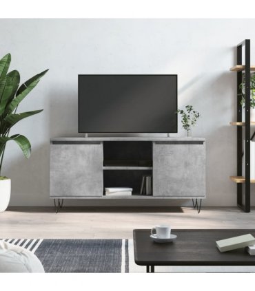 vidaXL TV Cabinet Concrete Grey 104x35x50 cm Engineered Wood — V0672041067