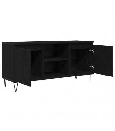 vidaXL TV Cabinet Black Oak 104 x 35 x 50 cm Engineered Wood — V0672041068