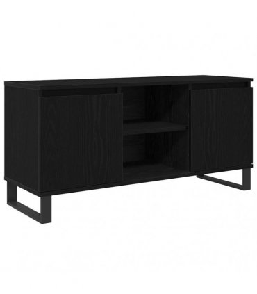 vidaXL TV Cabinet Black Oak 104 x 35 x 50 cm Engineered Wood — V0672041077