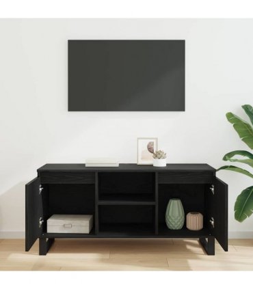 vidaXL TV Cabinet Black Oak 104 x 35 x 50 cm Engineered Wood — V0672041077