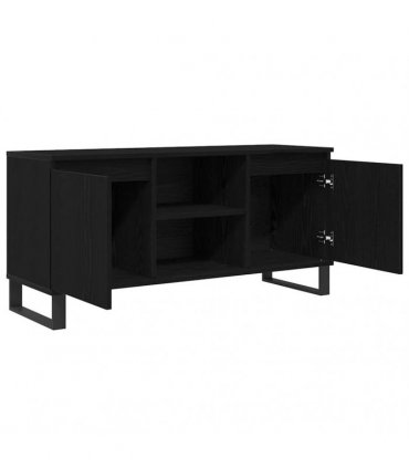 vidaXL TV Cabinet Black Oak 104 x 35 x 50 cm Engineered Wood — V0672041077