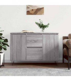 vidaXL Sideboard Grey Sonoma 101.5x35x70 cm Engineered Wood — V0672041136