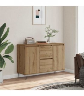 vidaXL Sideboard Artisan Oak 101.5x35x70 cm Engineered Wood