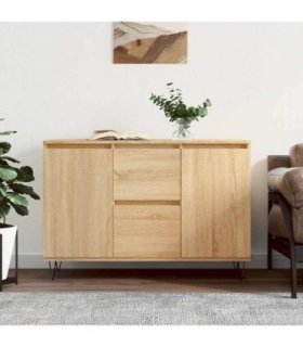 vidaXL Sideboard Sonoma Oak 101.5x35x70 cm Engineered Wood — V0672041141