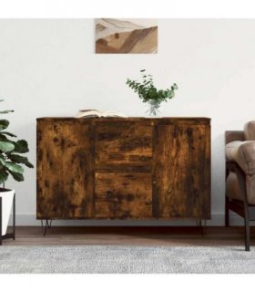 vidaXL Sideboard Smoked Oak 101.5x35x70 cm Engineered Wood — V0672041142