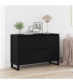 vidaXL Sideboard Black Oak 101.5 x 35 x 70 cm Engineered Wood — V0672041143