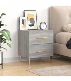 vidaXL Bedside Cabinet Grey Sonoma 40x35x47.5 cm Engineered Wood — V0672041190