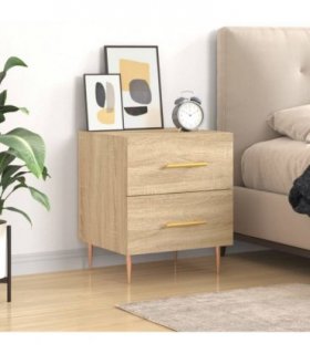 vidaXL Bedside Cabinet Sonoma Oak 40x35x47.5 cm Engineered Wood — V0672041193