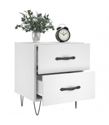 vidaXL Bedside Cabinets 2 pcs White 40x35x47.5 cm Engineered Wood — V0672041199