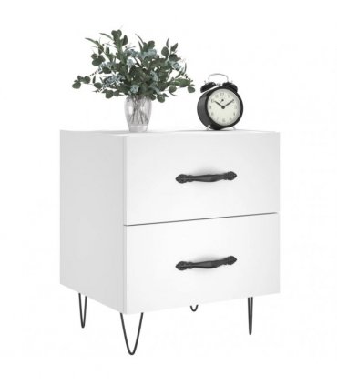 vidaXL Bedside Cabinets 2 pcs White 40x35x47.5 cm Engineered Wood — V0672041199