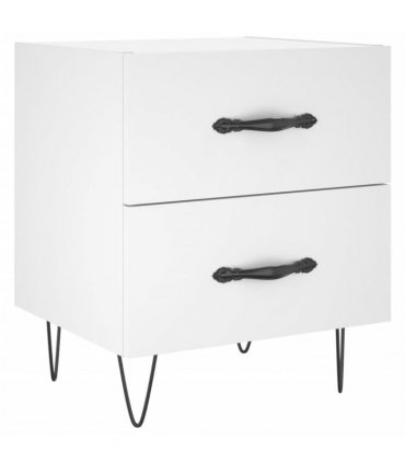 vidaXL Bedside Cabinets 2 pcs White 40x35x47.5 cm Engineered Wood — V0672041199