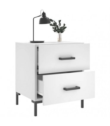 vidaXL Bedside Cabinets 2 pcs White 40x35x47.5 cm Engineered Wood — V0672041201
