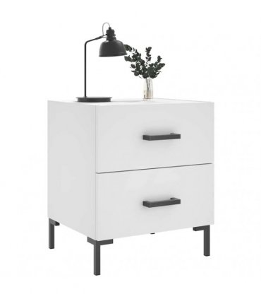 vidaXL Bedside Cabinets 2 pcs White 40x35x47.5 cm Engineered Wood — V0672041201