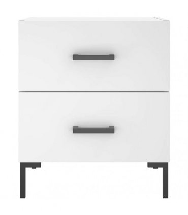 vidaXL Bedside Cabinets 2 pcs White 40x35x47.5 cm Engineered Wood — V0672041201