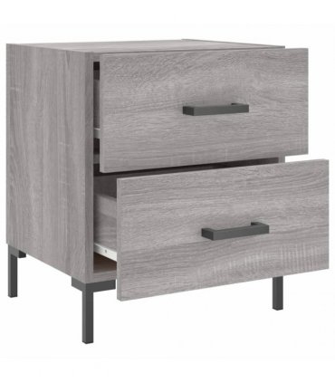 vidaXL Bedside Cabinet Grey Sonoma 40x35x47.5 cm Engineered Wood — V0672041203