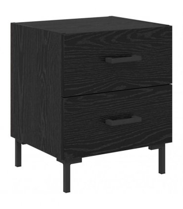 vidaXL Bedside Cabinet Black Oak 40 x 35 x 47.5 cm Engineered Wood — V0672041204