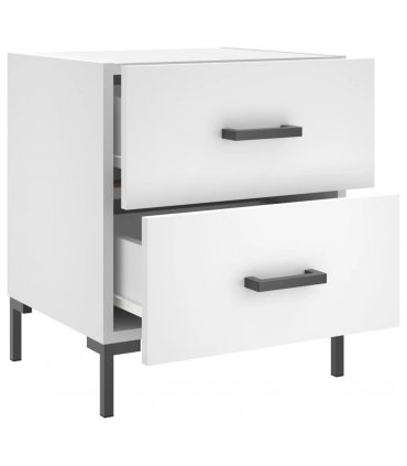vidaXL Bedside Cabinet White 40x35x47.5 cm Engineered Wood — V0672041205
