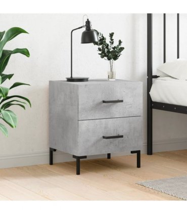 vidaXL Bedside Cabinet Concrete Grey 40x35x47.5 cm Engineered Wood — V0672041208