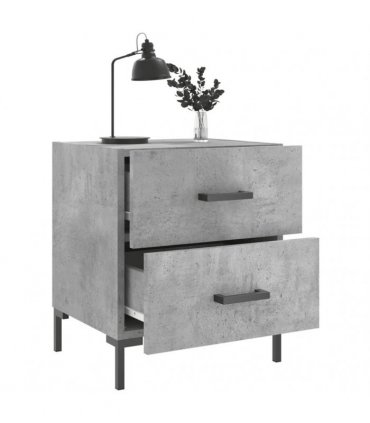 vidaXL Bedside Cabinet Concrete Grey 40x35x47.5 cm Engineered Wood — V0672041208