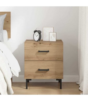 vidaXL Bedside Cabinet Artisan Oak 40 x 35 x 47.5 cm Engineered Wood — V0672041209