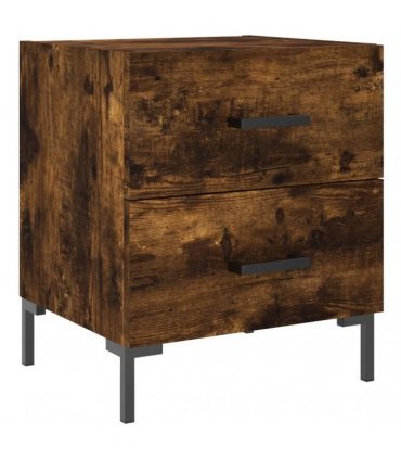 vidaXL Bedside Cabinet Smoked Oak 40x35x47.5 cm Engineered Wood — V0672041211