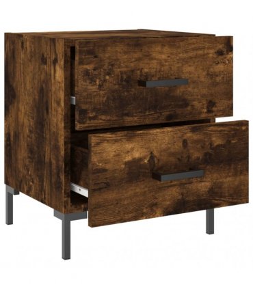 vidaXL Bedside Cabinet Smoked Oak 40x35x47.5 cm Engineered Wood — V0672041211
