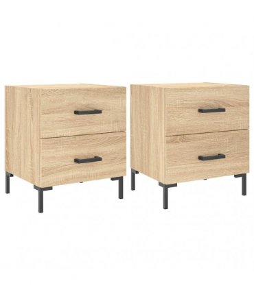 vidaXL Bedside Cabinets 2 pcs Sonoma Oak 40x35x47.5 cm Engineered Wood — V0672041212
