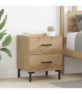 vidaXL Bedside Cabinet with Drawer 2 pcs Artisan Oak 40 x 35 x 47.5 cm — V0672041213