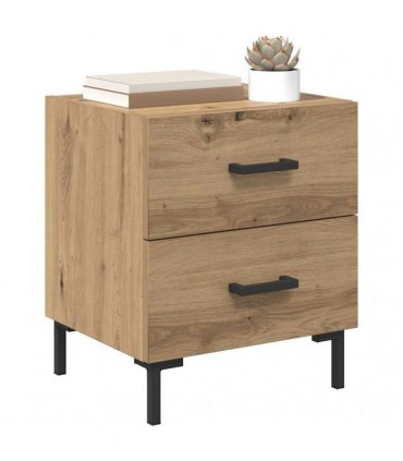 vidaXL Bedside Cabinet with Drawer 2 pcs Artisan Oak 40 x 35 x 47.5 cm — V0672041213