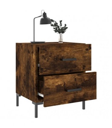 vidaXL Bedside Cabinets 2 pcs Smoked Oak 40x35x47.5 cm Engineered Wood — V0672041214
