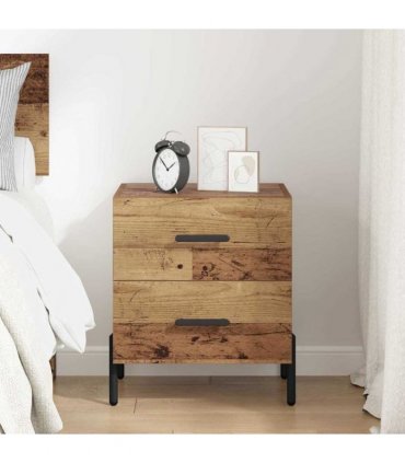 vidaXL Bedside Cabinet Old Wood 40 x 35 x 47.5 cm Engineered Wood — V0672041218