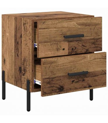 vidaXL Bedside Cabinet Old Wood 40 x 35 x 47.5 cm Engineered Wood — V0672041218