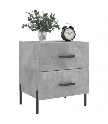 vidaXL Bedside Cabinet Concrete Grey 40x35x47.5 cm Engineered Wood — V0672041222