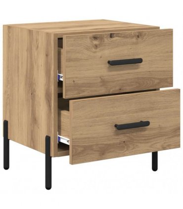 vidaXL Bedside Cabinet with Drawer 2 pcs Artisan Oak 40 x 35 x 47.5 cm — V0672041224