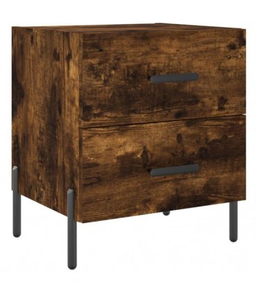 vidaXL Bedside Cabinet Smoked Oak 40x35x47.5 cm Engineered Wood — V0672041227